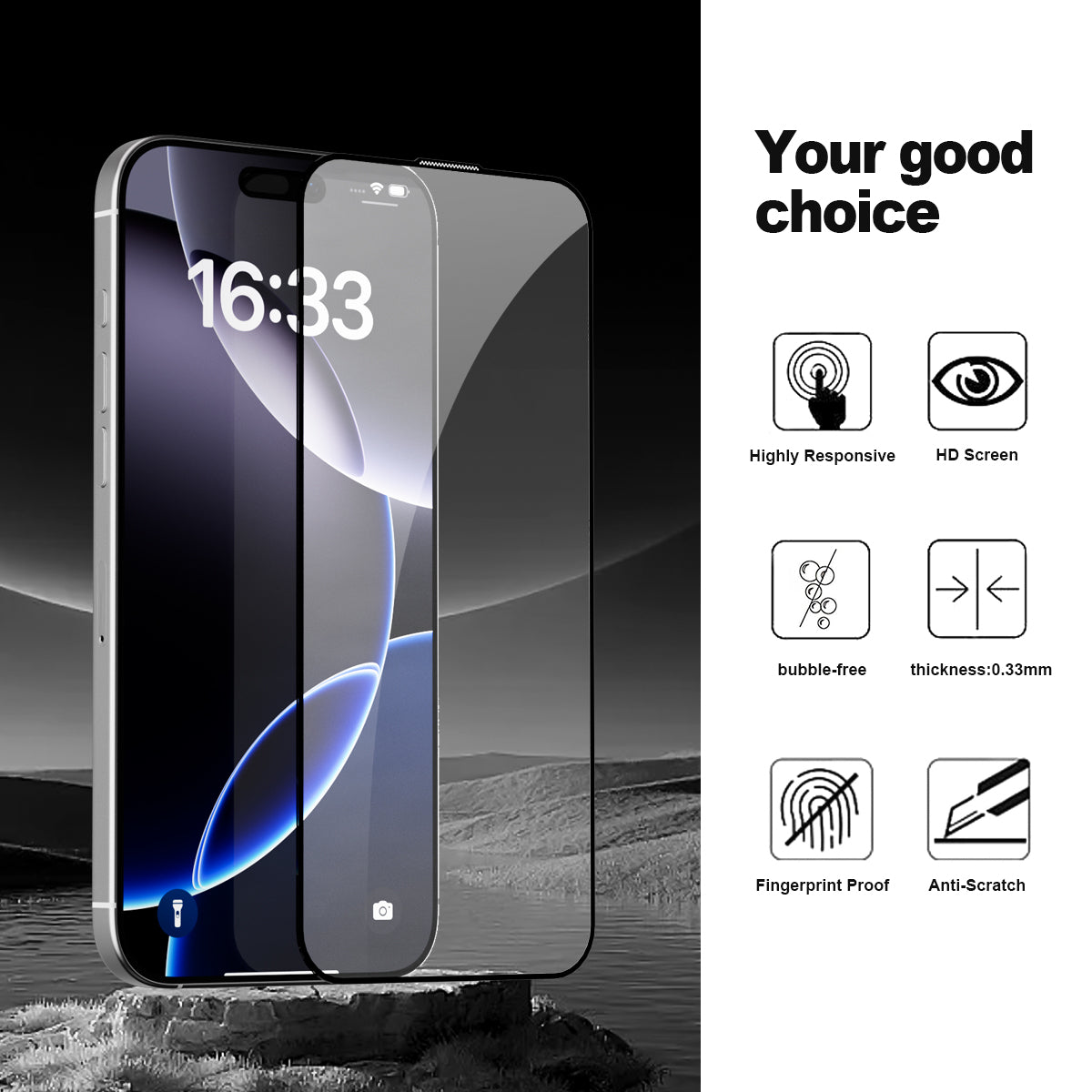 ESEEKGO TGF-01 Full Cover HD Clear Tempered Glass Screen Protector  (50/400)