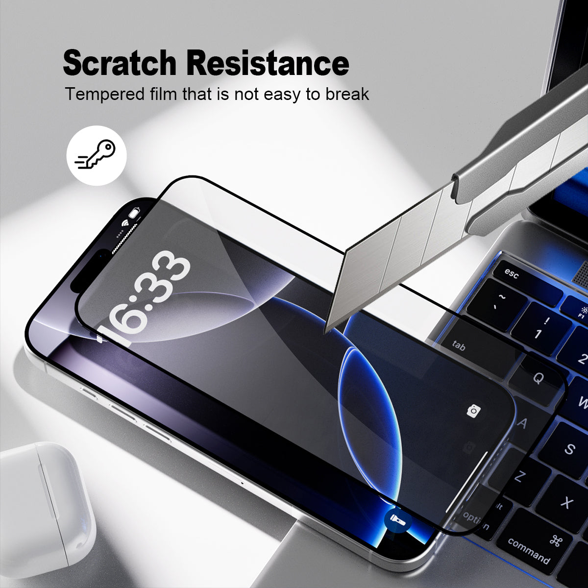 ESEEKGO TGF-01 Full Cover HD Clear Tempered Glass Screen Protector  (50/400)
