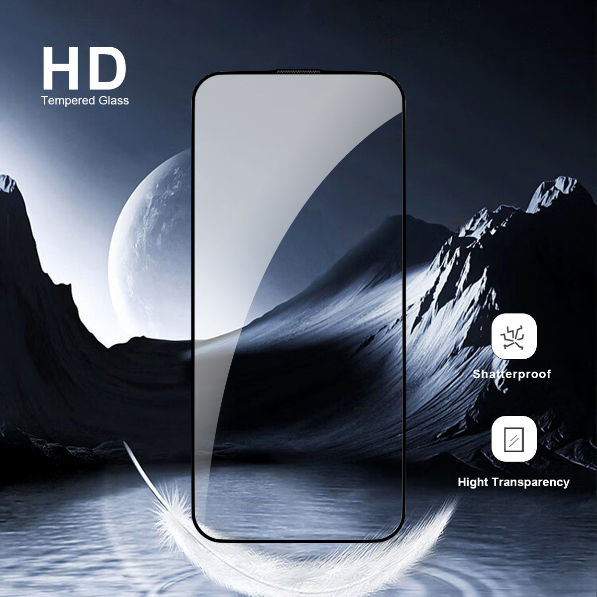 ESEEKGO TGF-01 Full Cover HD Clear Tempered Glass Screen Protector  (50/400)