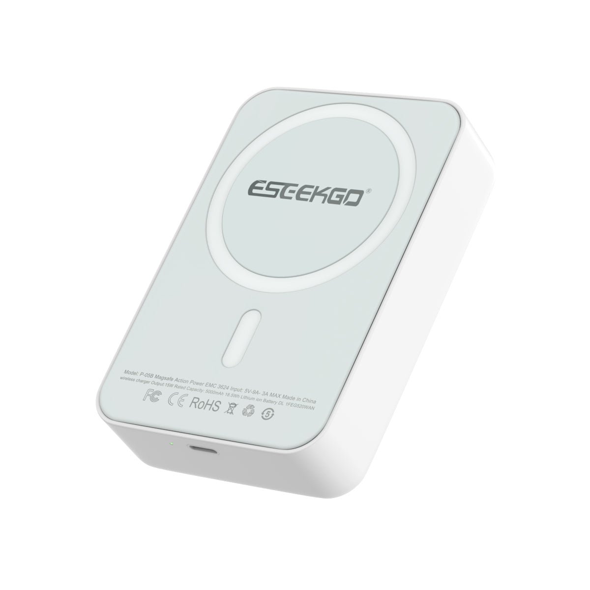 ESEEKGO P-15B 10000mAh 15W Wireless Power Bank USB-C To C Charging Cable (10/60)