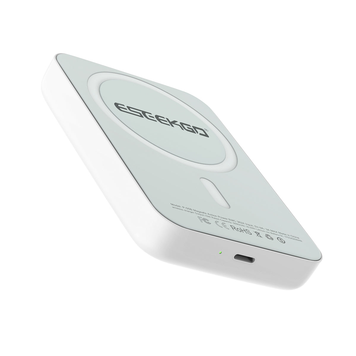 ESEEKGO P-05B 5000mAh 15W Wireless Power Bank USB-C To C Charging Cable (15/90)