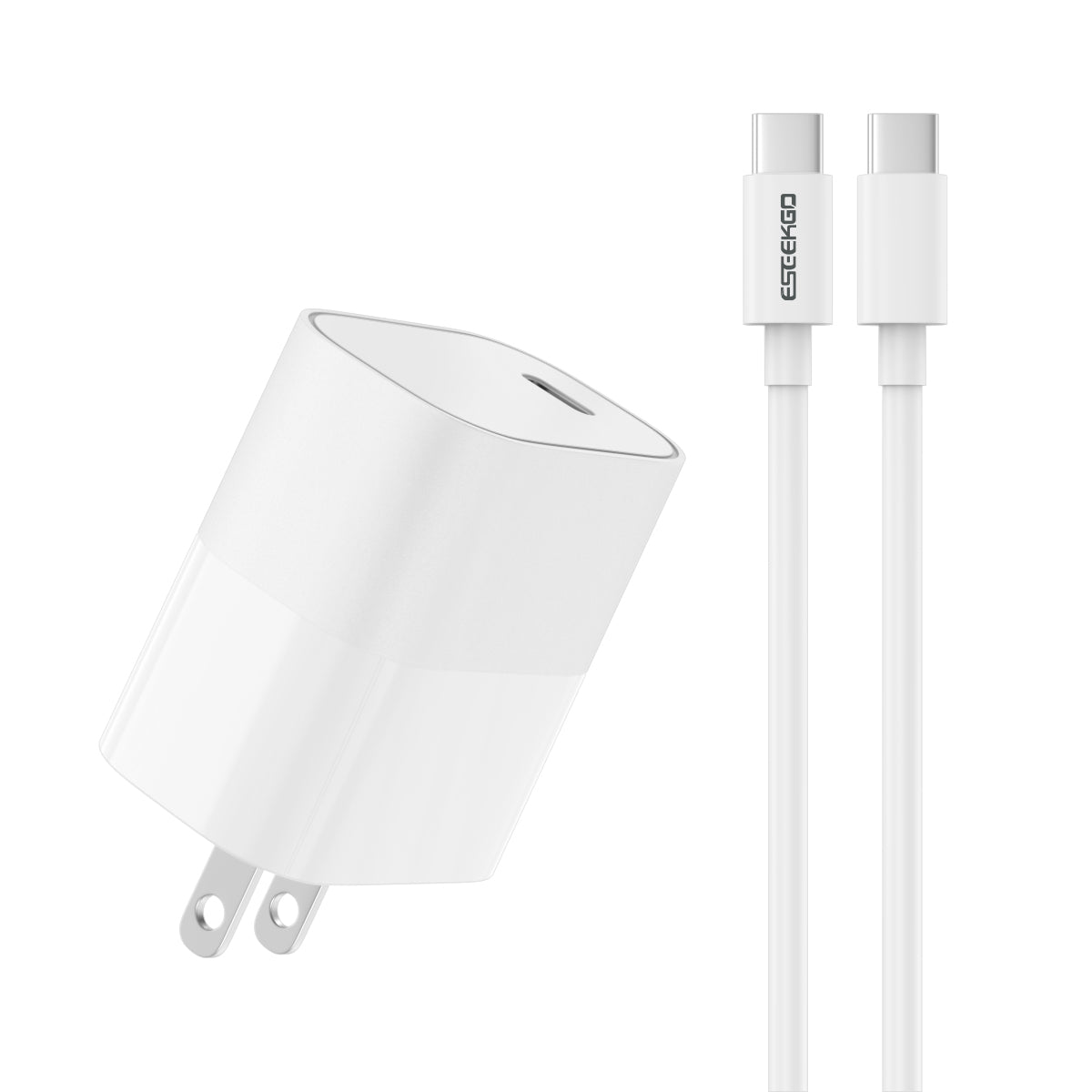 ESEEKGO T-22UC Travel Adapter Type-C To Type-C Fast Charging Cable (10/100)