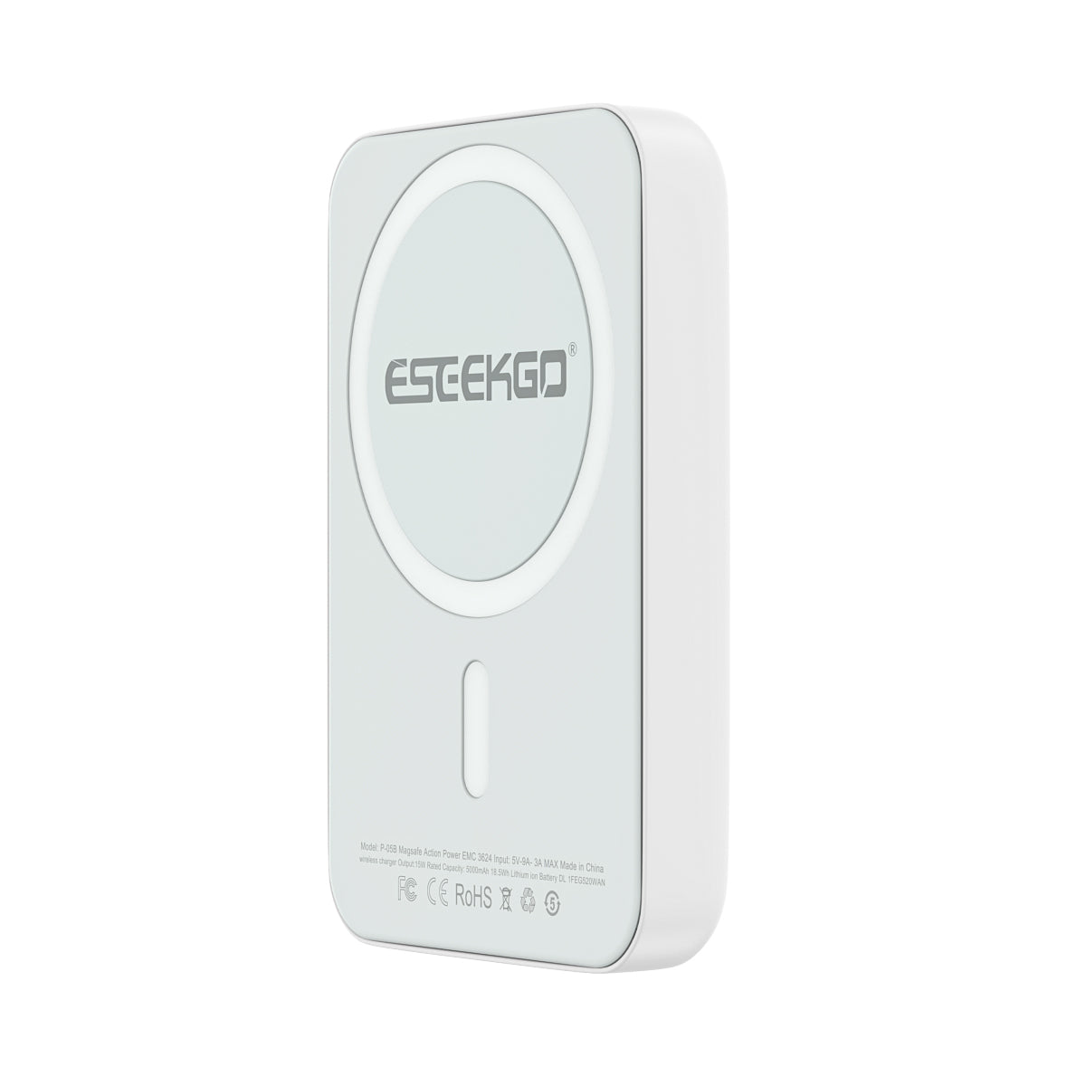 ESEEKGO P-05B 5000mAh 15W Wireless Power Bank USB-C To C Charging Cable (15/90)