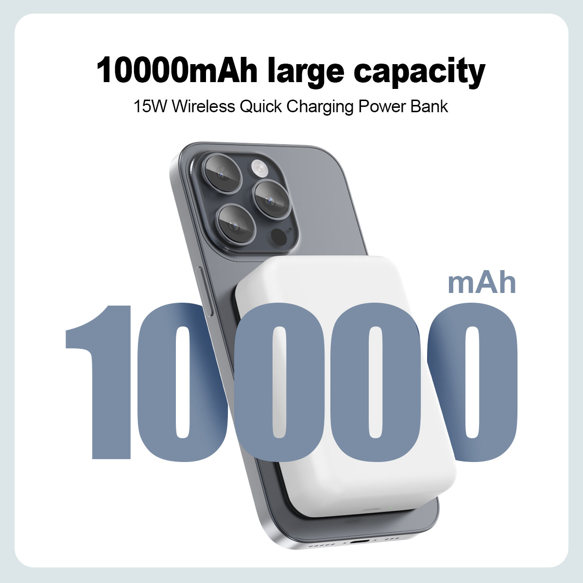 ESEEKGO P-15B 10000mAh 15W Wireless Power Bank USB-C To C Charging Cable (10/60)