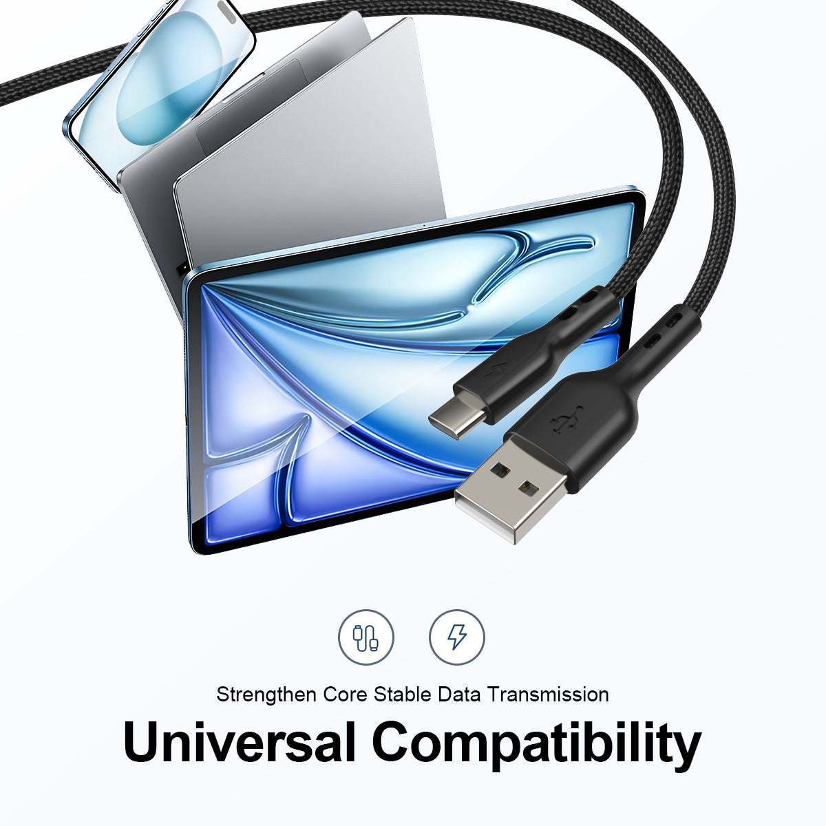ESEEKGO G-3BC Nylon Braided USB to Type-C Data Cable (11/110)
