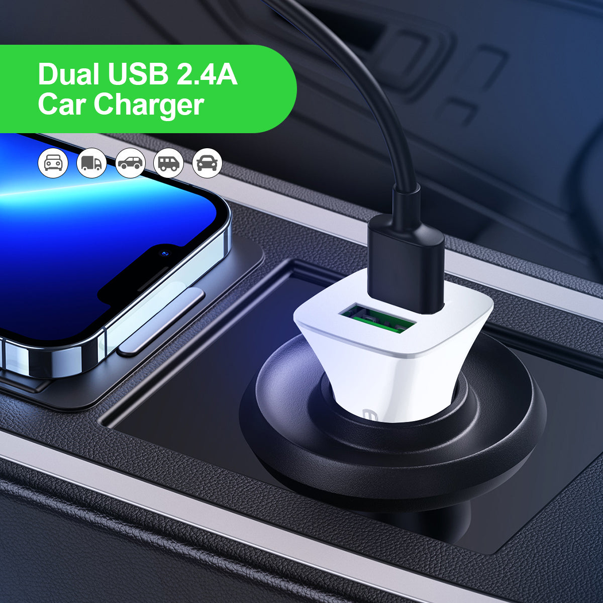 ESEEKGO C-01AT Dual USB-A Car Charger (20/200)