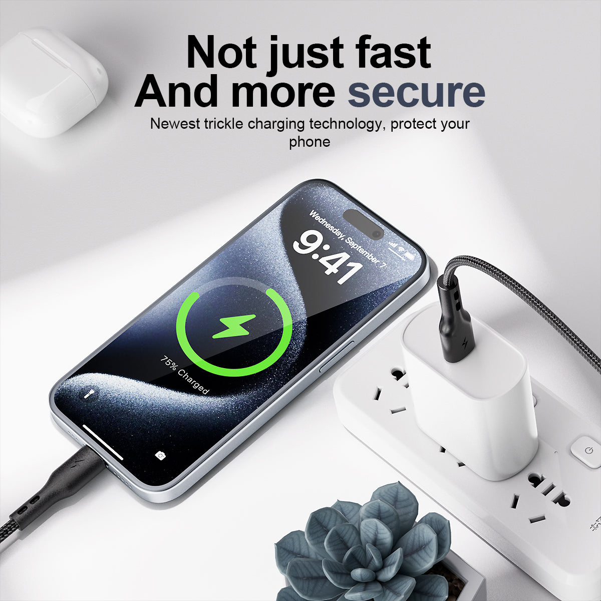 ESEEKGO G-3CC 10FT Nylon Braided Type-C To Type-C Data Cable (15/150)