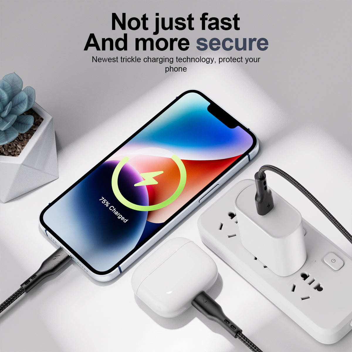 ESEEKGO G-3CL 10FT Nylon Braided Type-C To 8 PIN Data Cable (12/120)