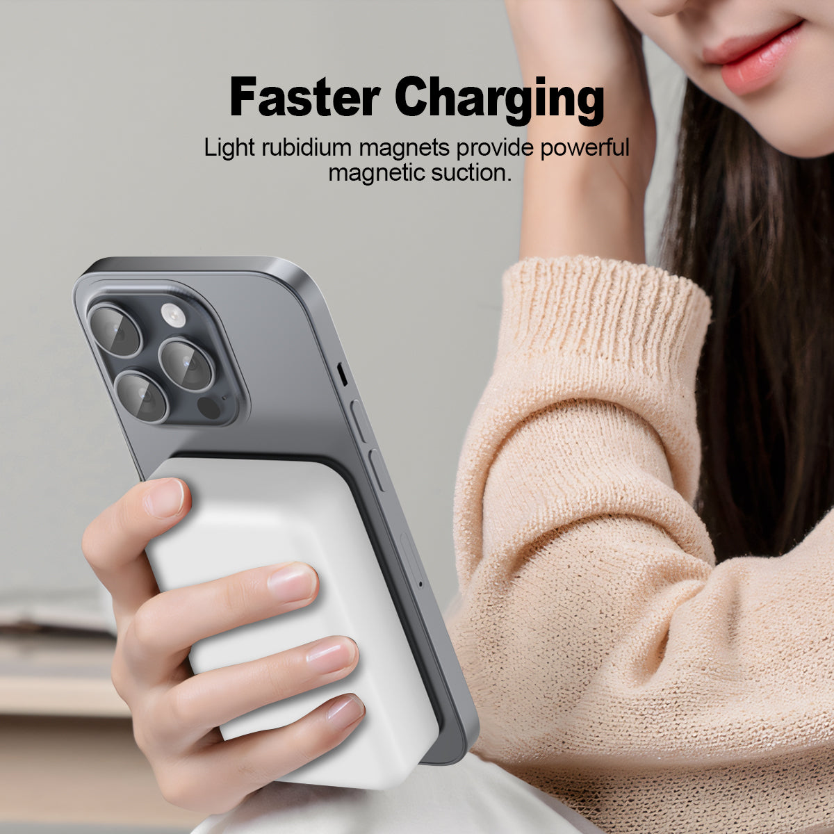 ESEEKGO P-15B 10000mAh 15W Wireless Power Bank USB-C To C Charging Cable (10/60)