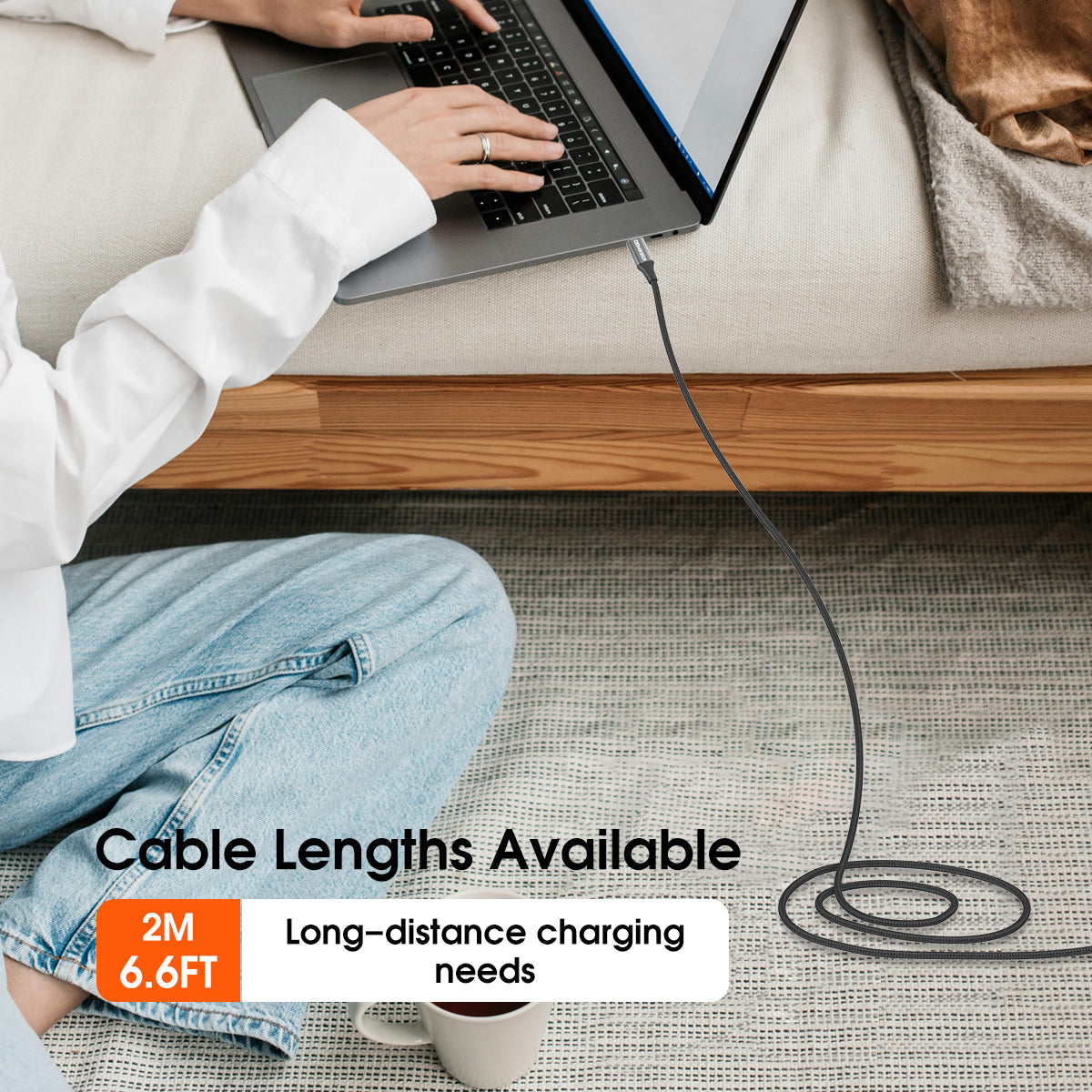 ESEEKGO ES-C200 USB-C To USB-C 100W/5A Data Cable (12/120)