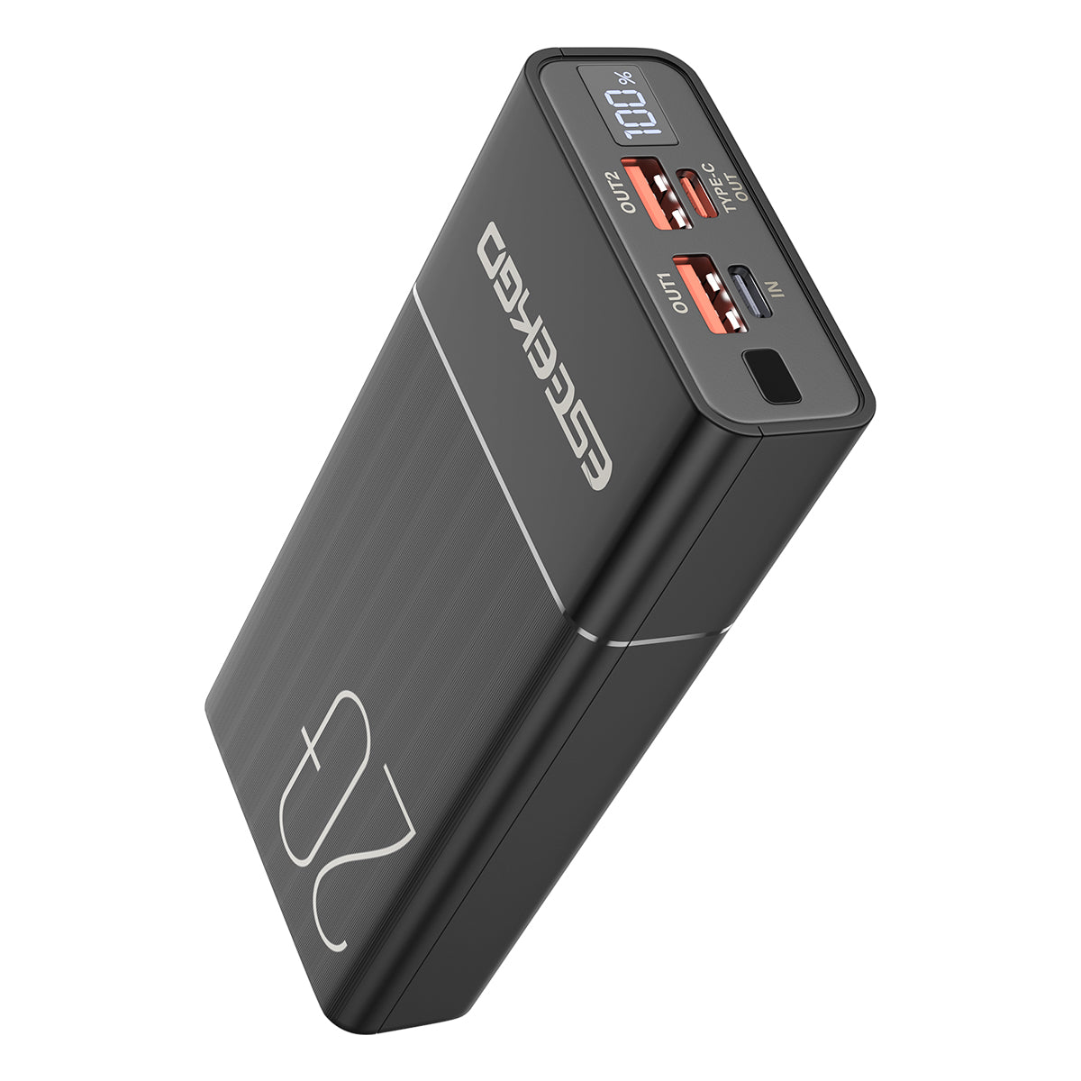 ESEEKGO P-20B 20000mAh Digital Display Power Bank USB-C To C Charging Cable (6/36)