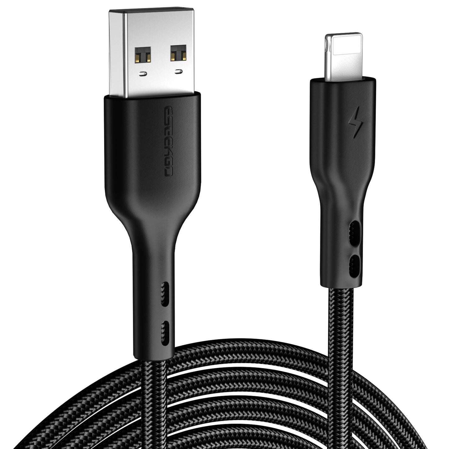 ESEEKGO G-32B 4FT Nylon Braided USB to 8 PIN Data Cable (40/400)
