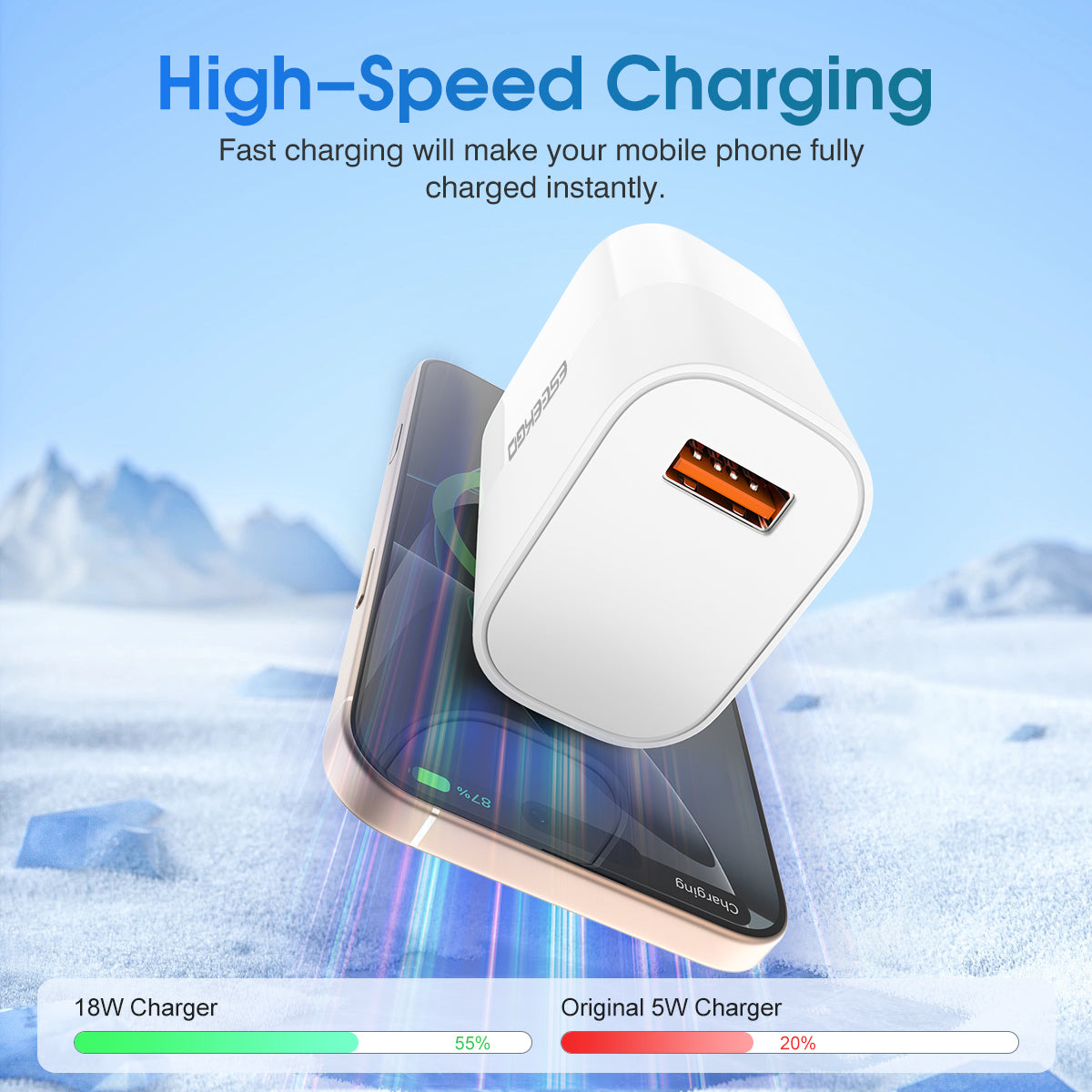 ESEEKGO T-12UA Travel Adapter (18W / US) (12/120)