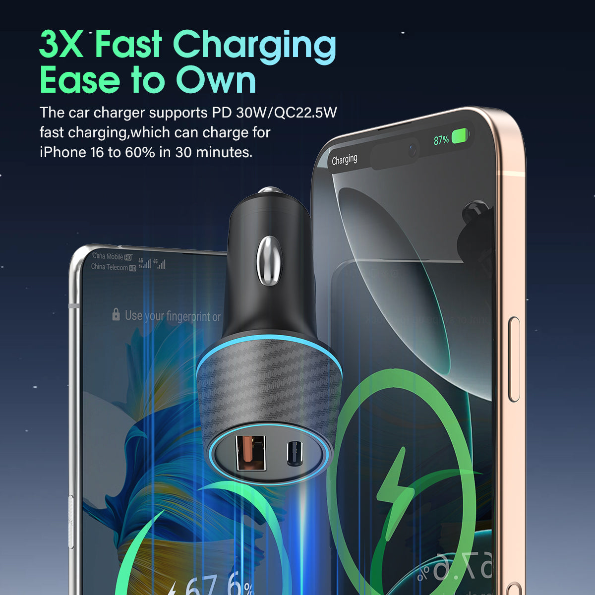 ESEEKGO C-52B 52.5W Car Charger (10/100)