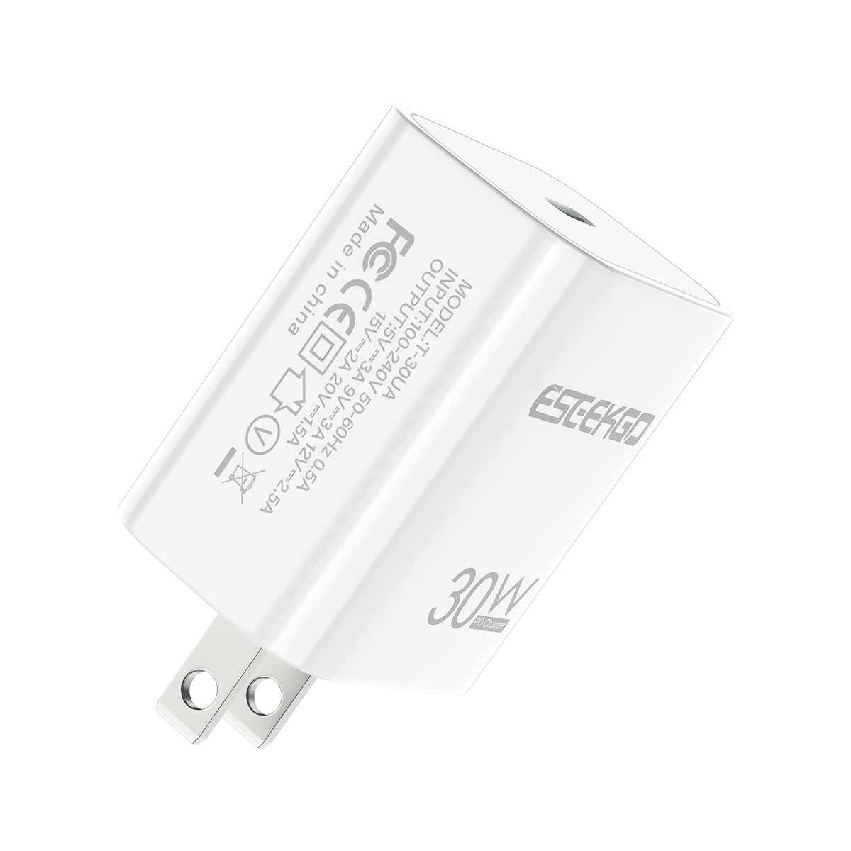ESEEKGO T-30UA GaN PD30W US Standard Travel Adapter (10/100)
