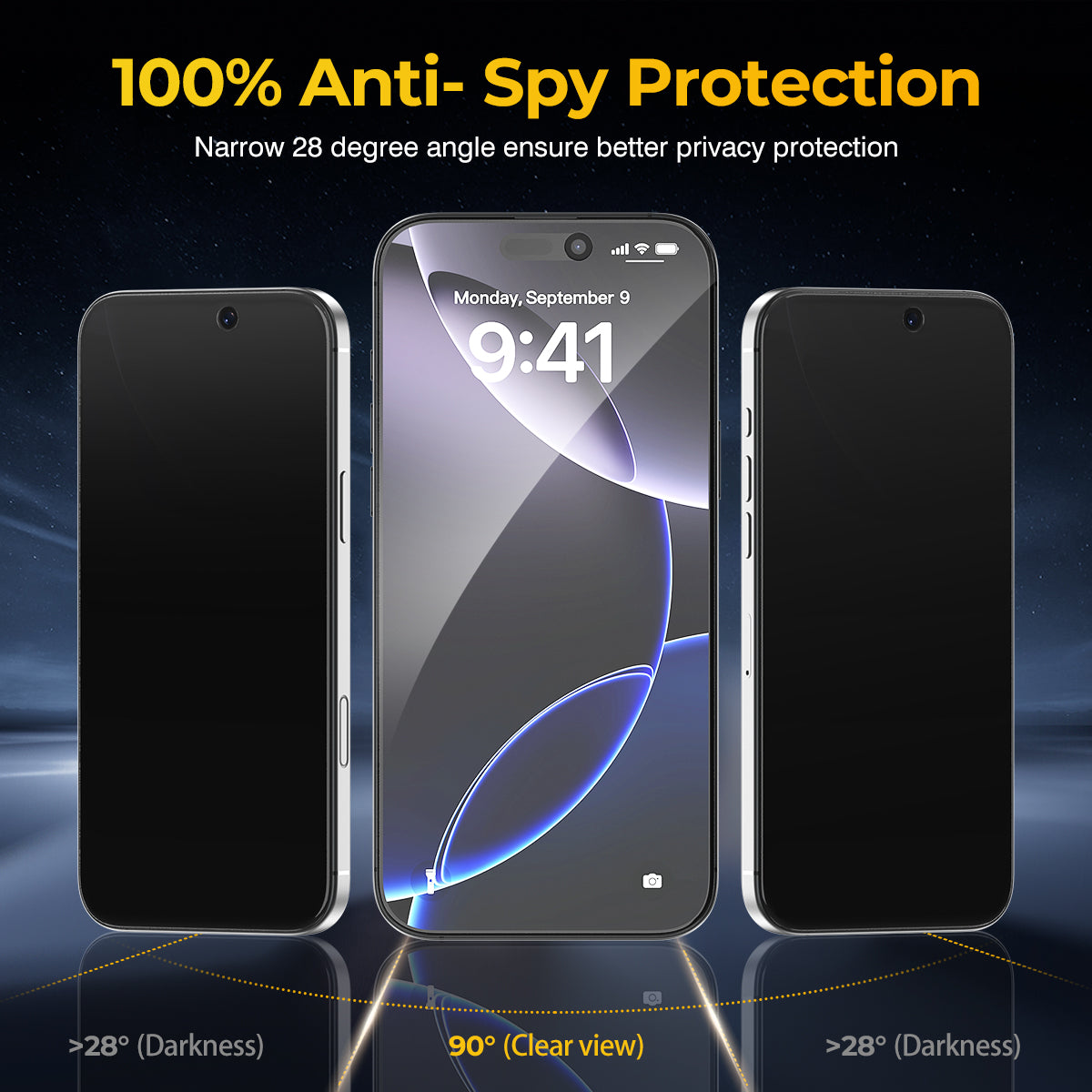 ESEEKGO TGP-02 HD Clear Privacy Tempered Glass Anti peeping (50 / 200)