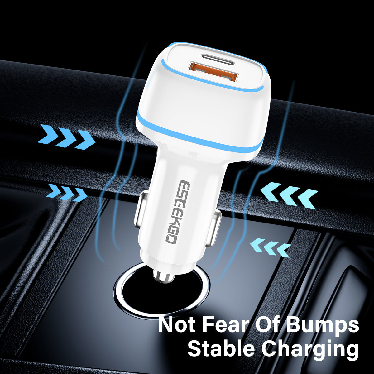 ESEEKGO C-15BT 38W LED Car Charger (10/100)