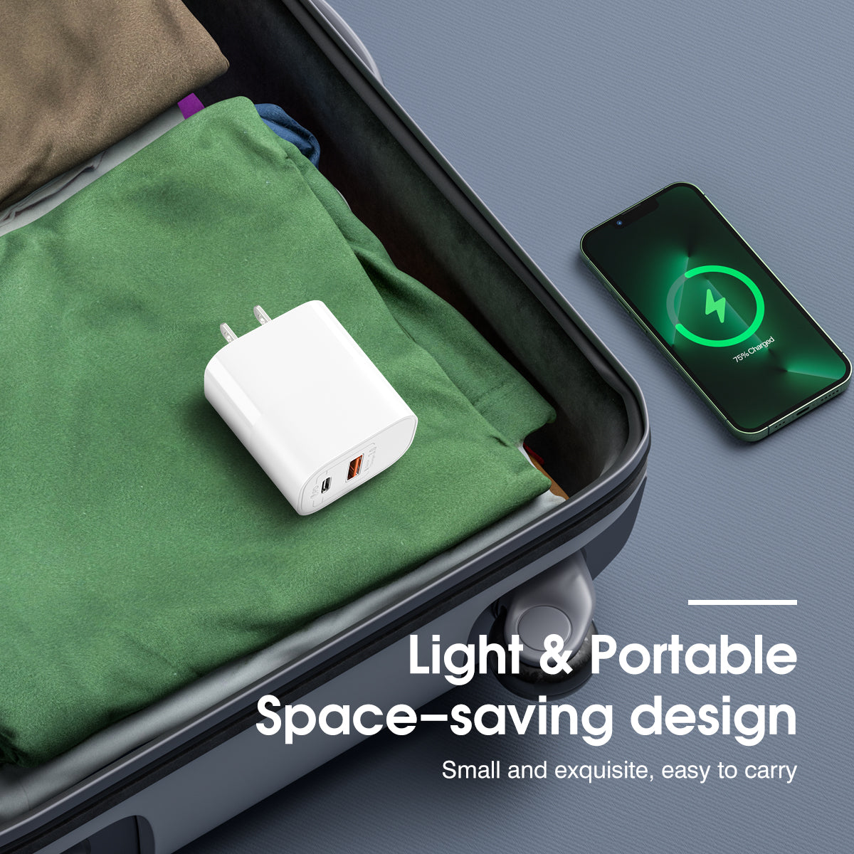 ESEEKGO T-32UB Travel Adapter (20W / US / 2 Ports) (15/150)
