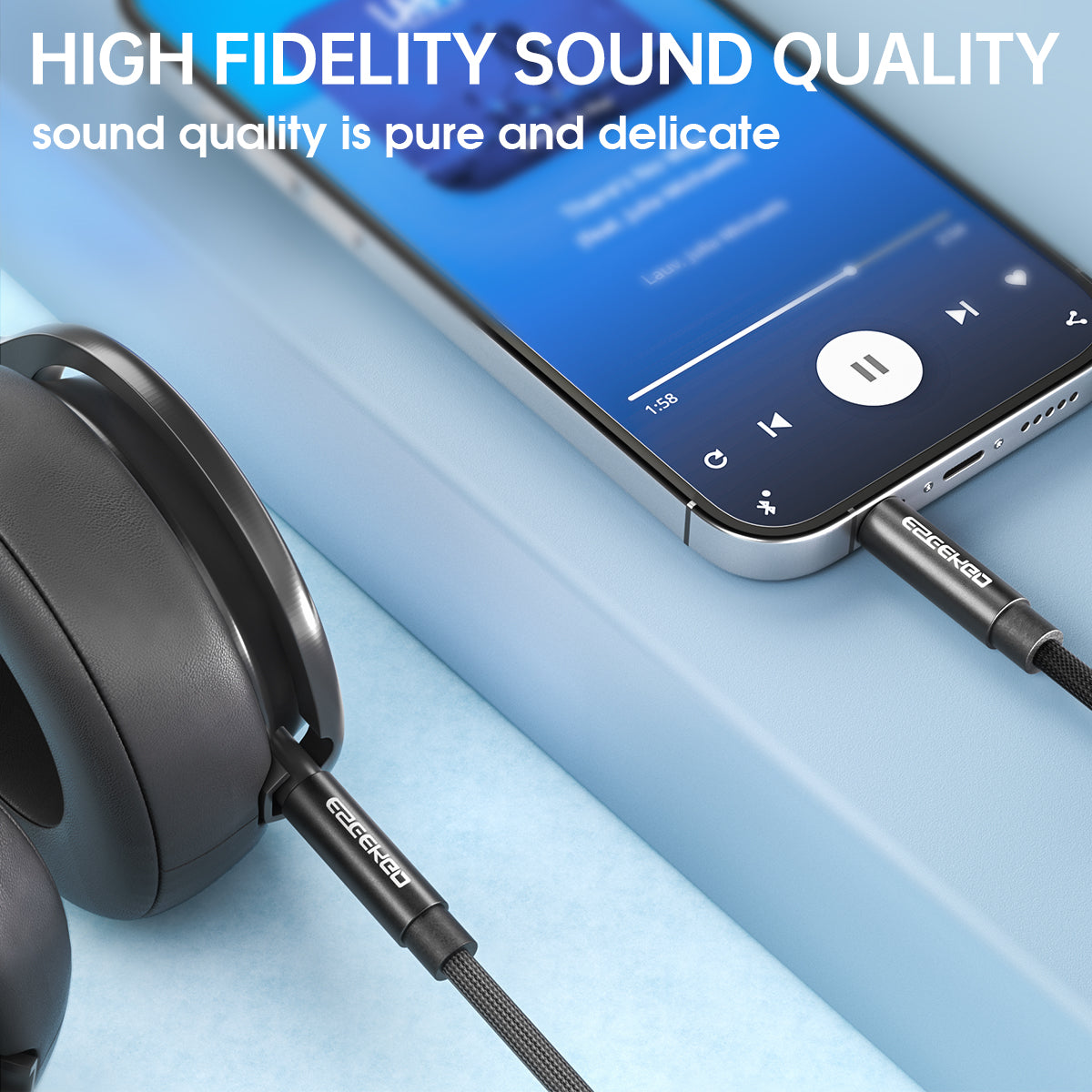 ESEEKGO AX-03 Nylon Braided 3.5mm To 3.5mm Audio Cable (40/240)