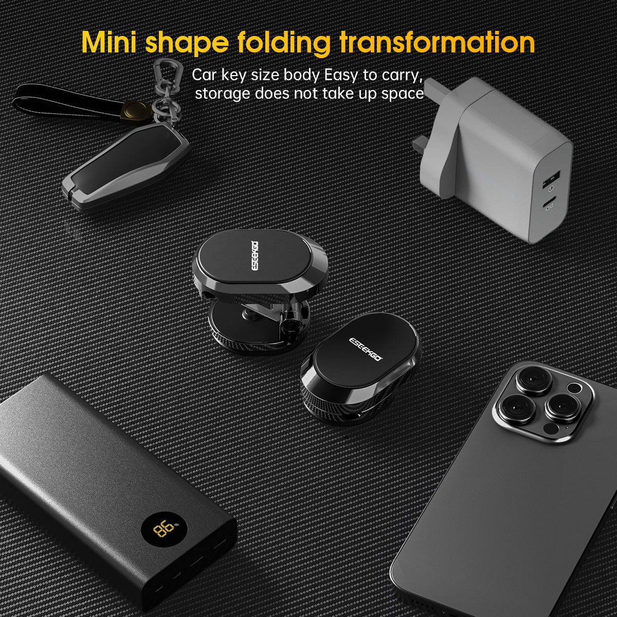ESEEKGO CH-05 Foldable Magnetic Car Phone Mount (100)
