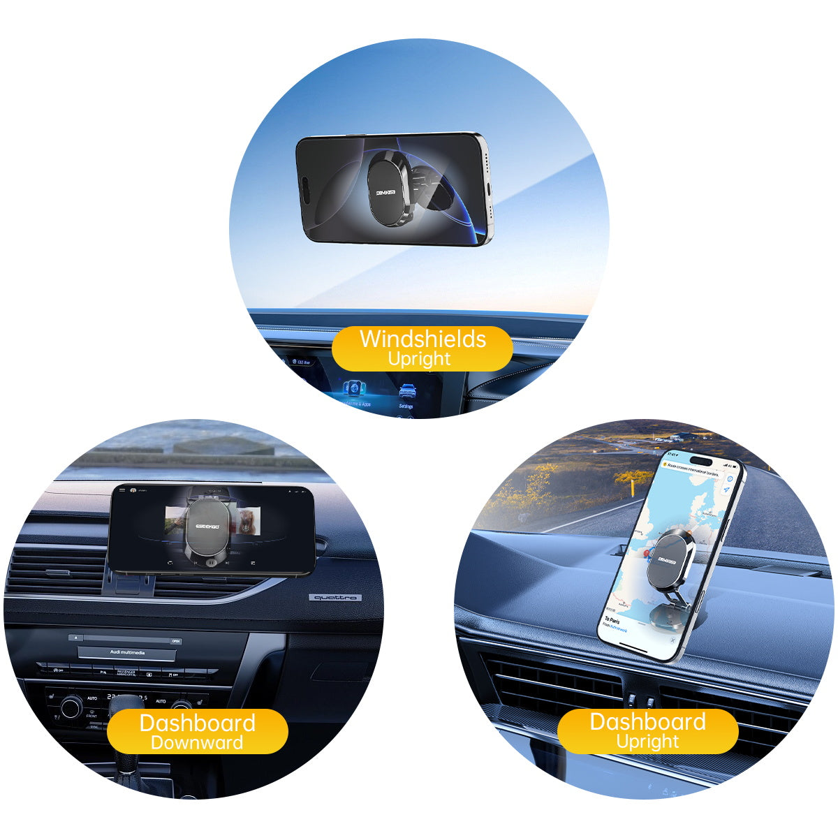 ESEEKGO CH-05 Foldable Magnetic Car Phone Mount (100)