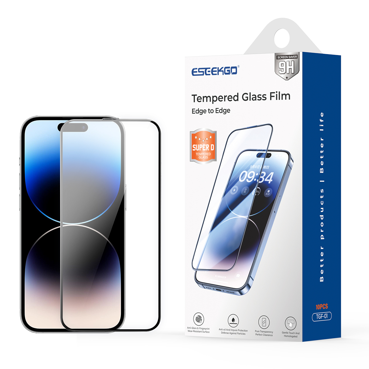 ESEEKGO TGF-01 Full Cover HD Clear Tempered Glass Screen Protector  (50/400)