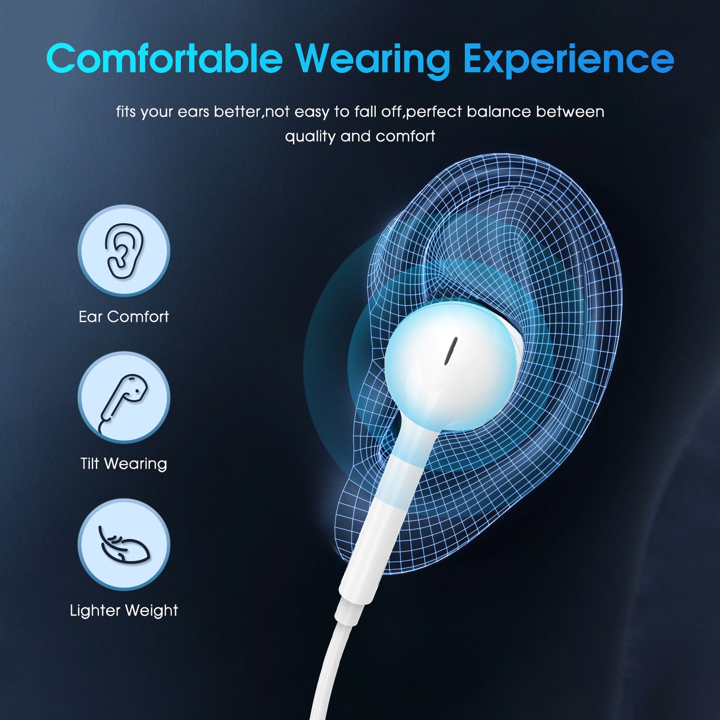 ESEEKGO E-20L 8 PIN Hi-Fi Music Wired Earphone (10/100)