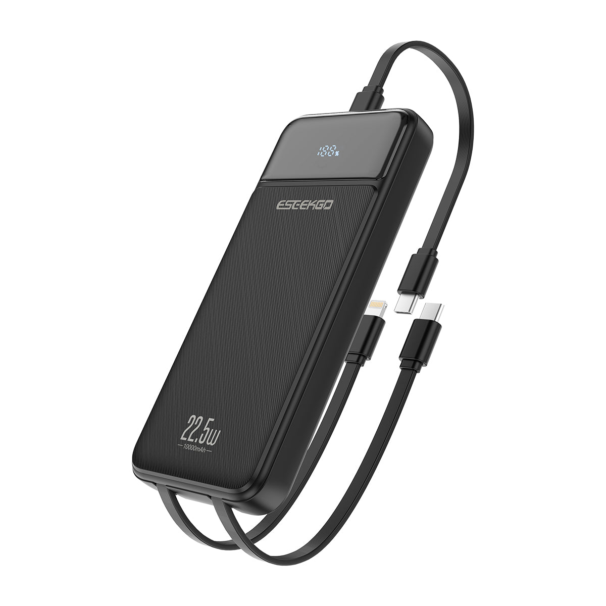ESEEKGO P-12B 10000 mAh Power Bank With Built-in 3 Cable(8/48)