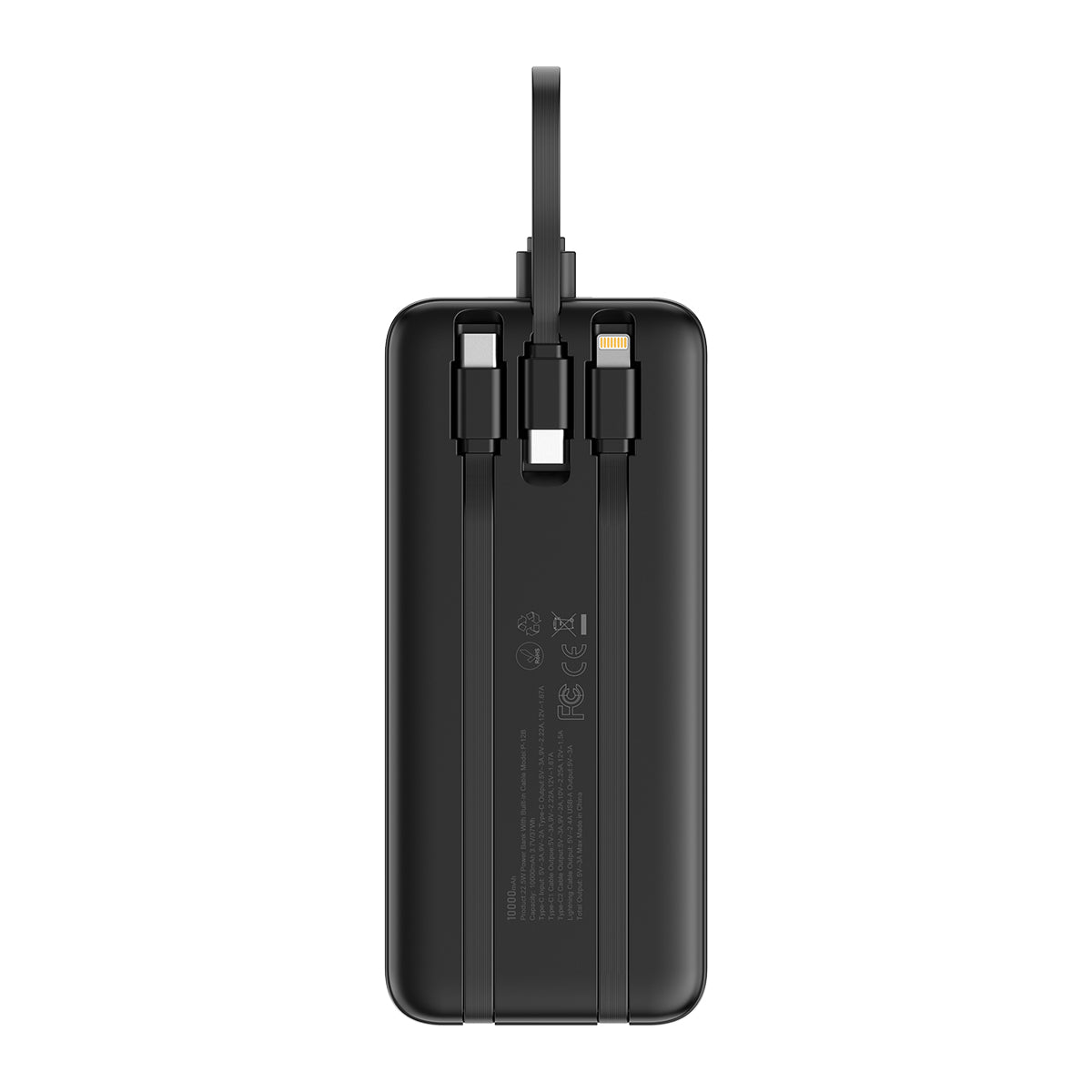 ESEEKGO P-12B 10000 mAh Power Bank With Built-in 3 Cable(8/48)