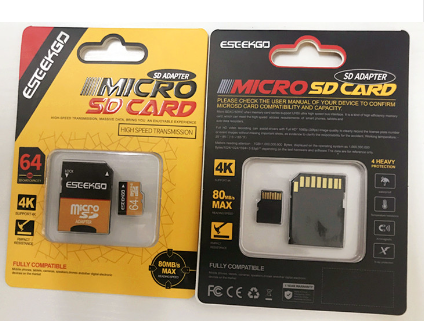 ESSEKGO 4K 80MB/S Micro SD card and SD adapter