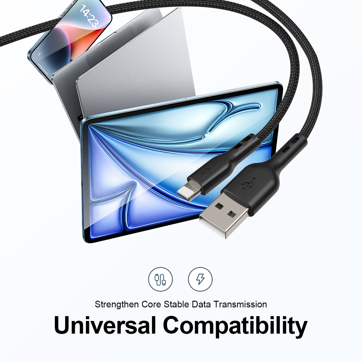 ESEEKGO G-3BL Nylon Braided USB to 8 PIN Data Cable (11/110)