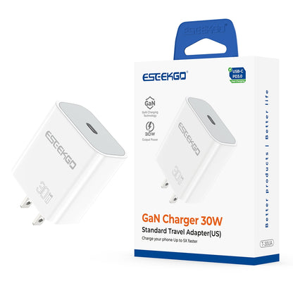 ESEEKGO T-30UA GaN PD30W US Standard Travel Adapter (10/100)