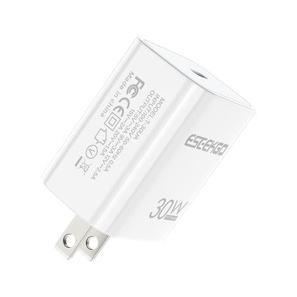 ESEEKGO T-30UA GaN PD30W US Standard Travel Adapter (10/100)