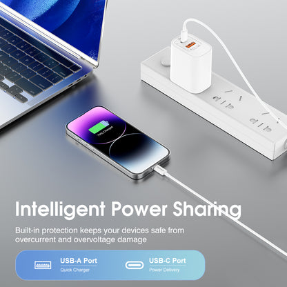 ESEEKGO T-32UL Travel Adapter Type-C To 8 PIN Fast Charging Cable (8/80)