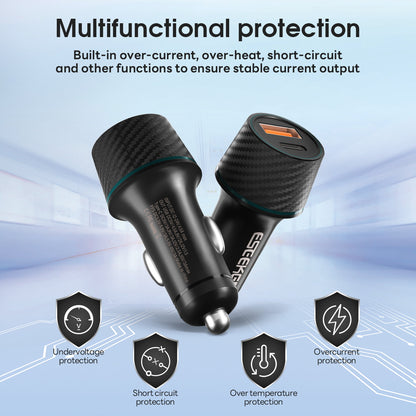ESEEKGO CC-52L 52.5W Car Charger Type-C To Lightning Charging Cable (8/80)