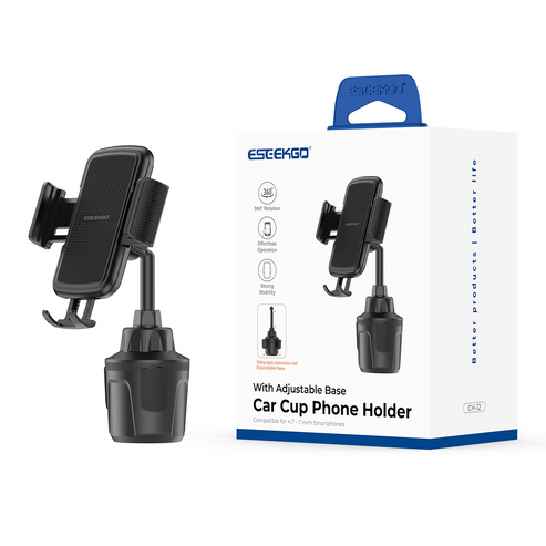ESEEKGO CH-12 Car Cup Phone Holder with Adjustable Base